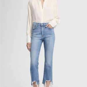 7 For All Mankind Light Blue Cropped Jeans
